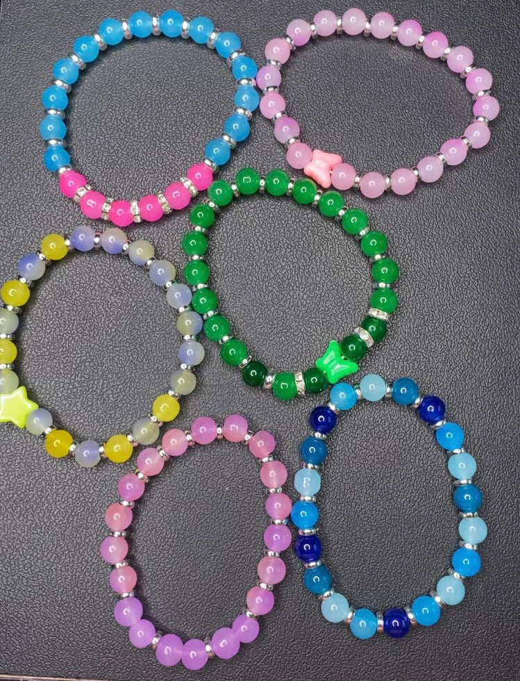 Glass & Spacer Beaded Bracelets